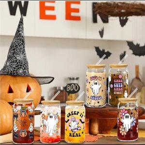 Amazon Halloween Ghost Party Jars Set
